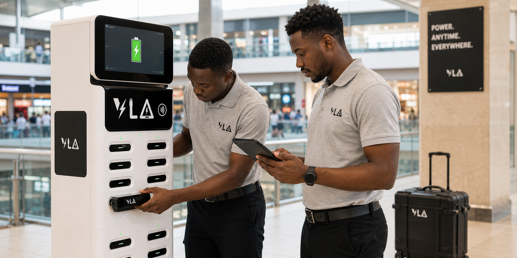 VLA local team maintaining equipment for a venue partner